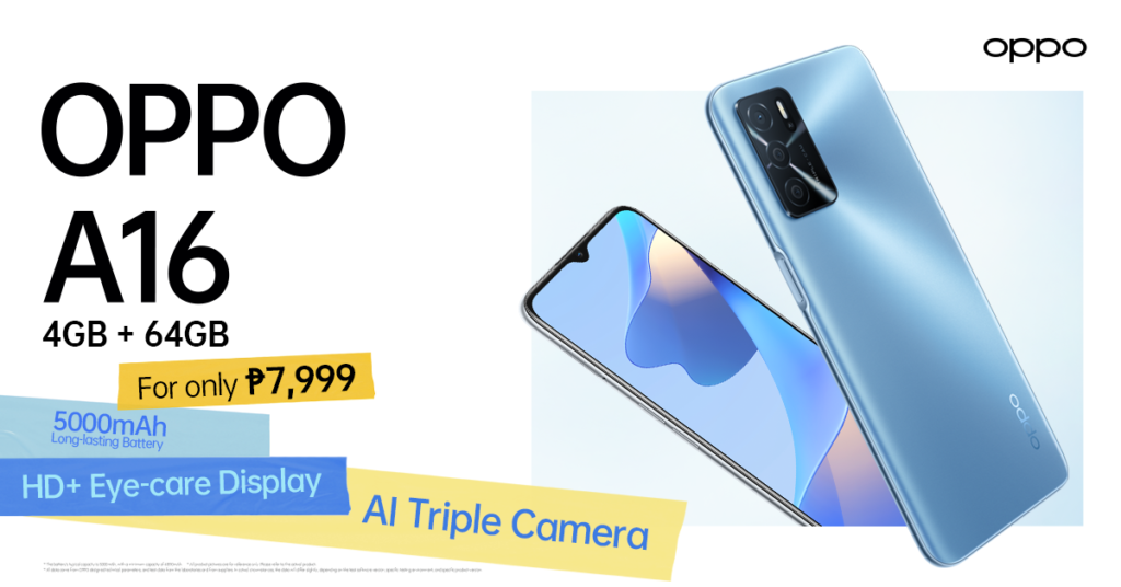 Feature-Packed OPPO A16 4GB Now Officially Available in PH for Only PHP7,999
