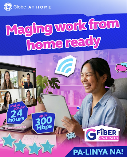 Globe’s Upgrades GFiber Prepaid With 300Mbps Internet Plus 7 days FREE to Ease Work From Home
