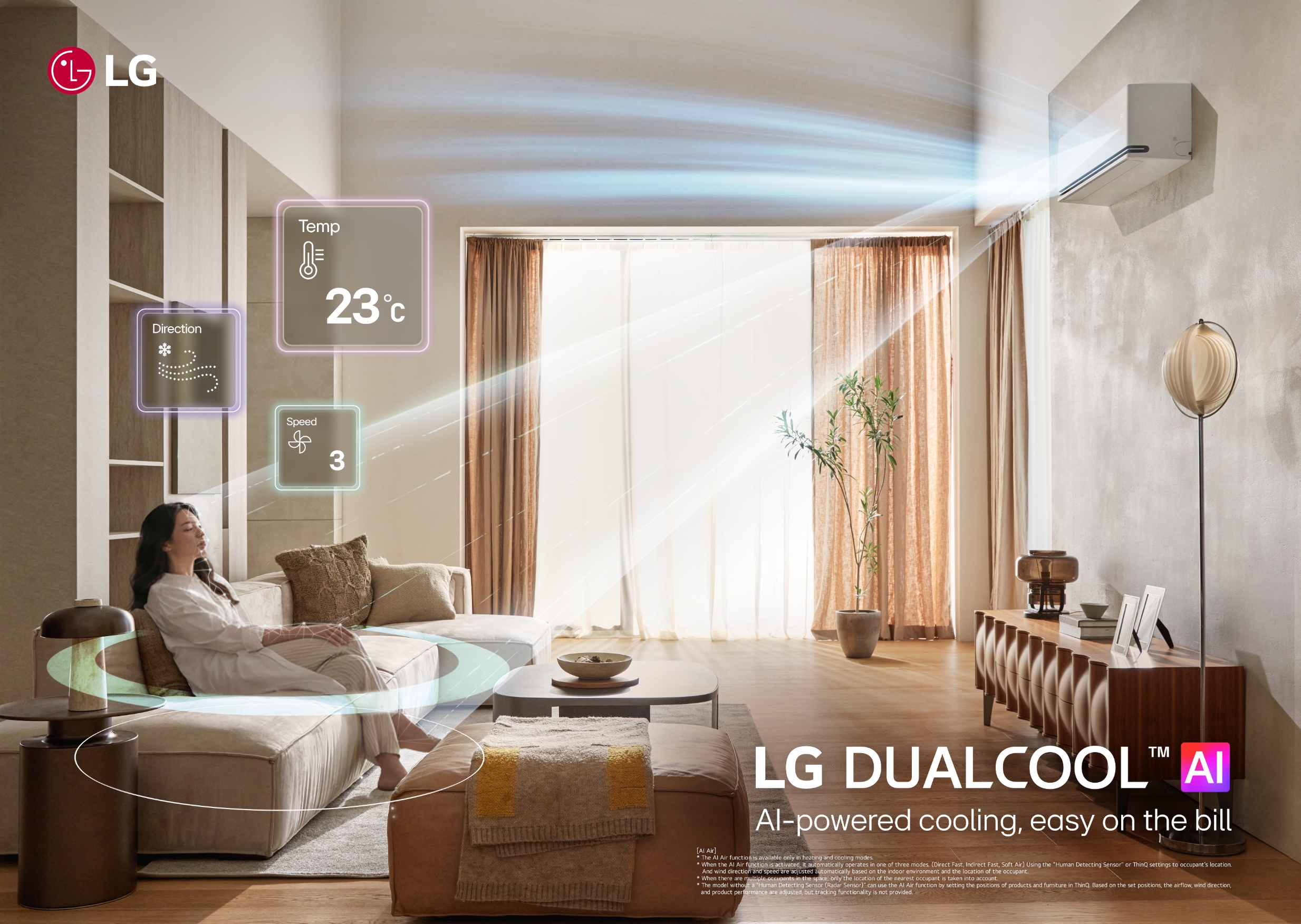 lg single split inverter air conditioner s1 key visual print ad ooh 2026 s3nm091l1ca aiair asia 2