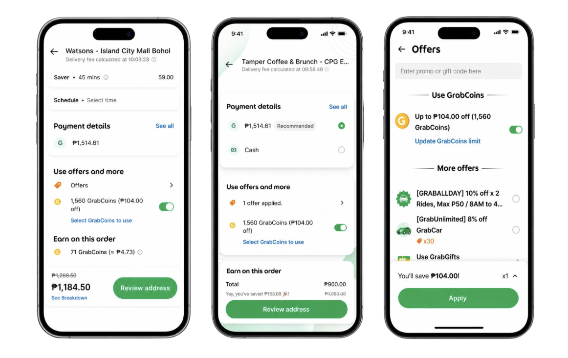 GrabCoins can be used across Grabs everyday services including GrabCar GrabFood and GrabMart